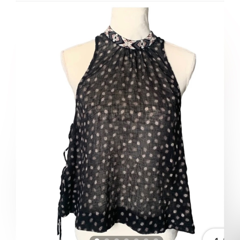 Free People Sheer sleeveless top. Size Small